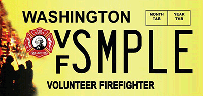 Volunteer Firefighter license plate