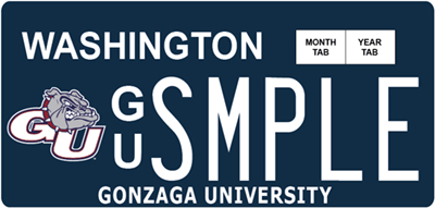 Gonzaga University license plates