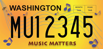Music Matters license plate