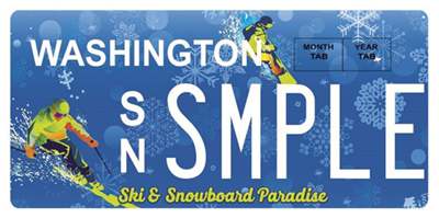 Ski and Ride license plates