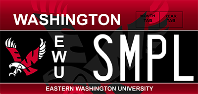 Eastern Washington University license plate
