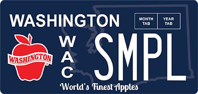 Washington Apple Commission plate