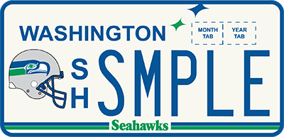 Seattle Seahawks throwback license plate
