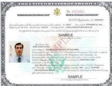 Certificate of Citizenship sample photo