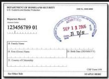 Unexpired I-94 form - Document